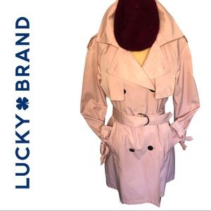 Lucky Brand Soft Pink Trench Coat / Size M.